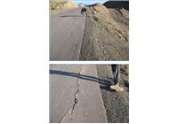 شکل 27- نماهایی از شکستگی های غیر تکتونیکی در مسیر روستای چشمه روغنی به سمت شاهان گرماب با روند عمده N55W 