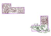نمایی از طراحی شبکه ژئوشیمیایی در دو منطقه کلاته آهنی و هلالی پهنه گناباد