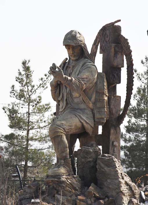 Geologist statue