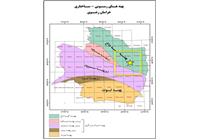 شکل 6- اقلیم های زمین ساختی استان خراسان رضوی ( رومرکز زمین لرزه اخیر با ستاره زرد رنگ مشخص شده است)